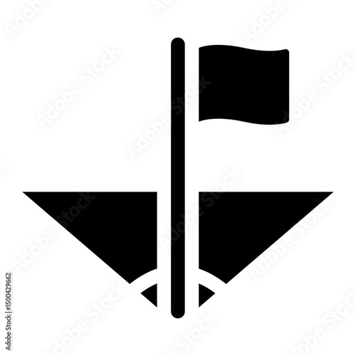 corner flag vector icon