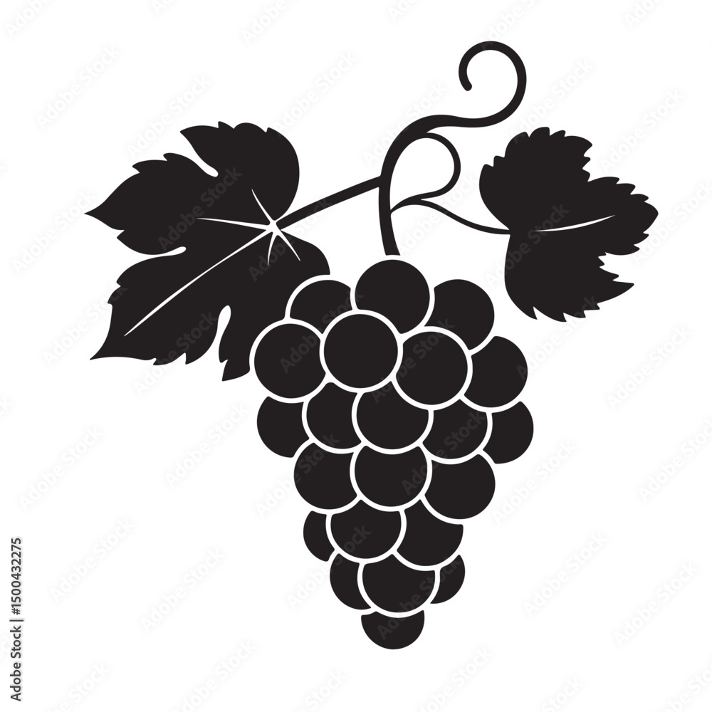 Fototapeta premium Grape silhouette vector image