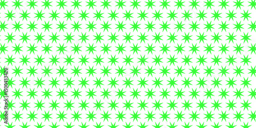 Vector green stars halftone gradient. Comics effect. Isolated on white background