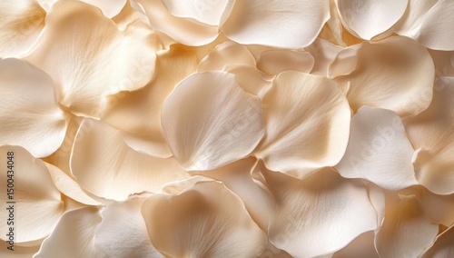 Delicate, light beige rose petals