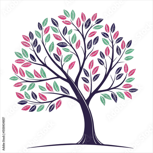 abstract tree with hearts