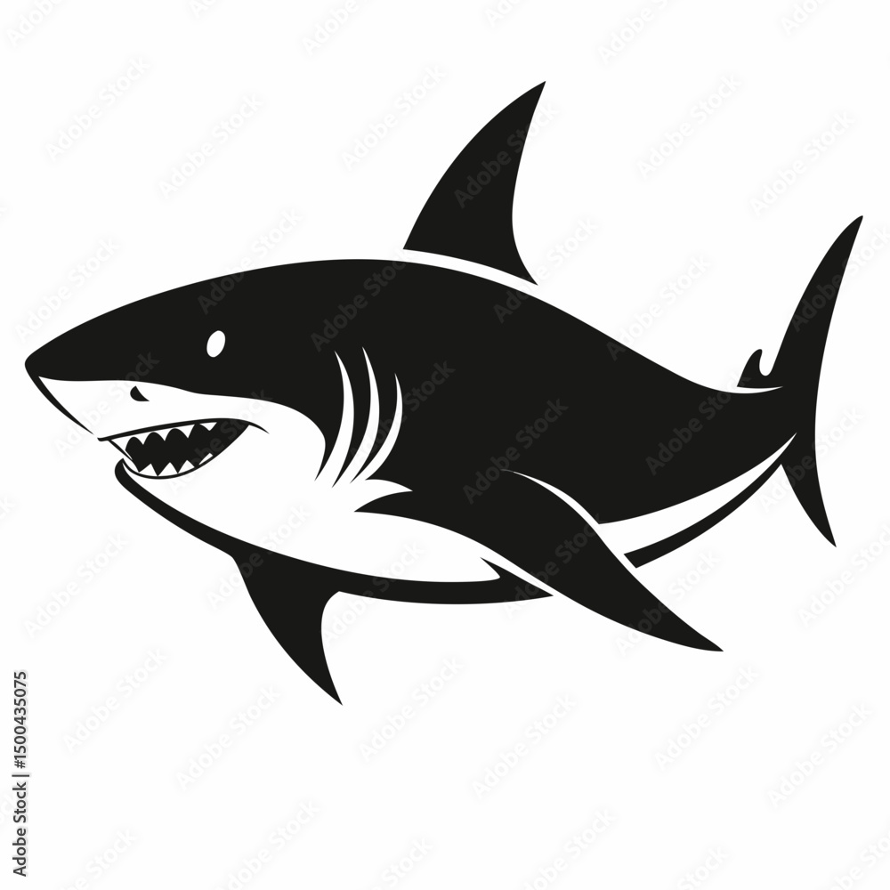 Fototapeta premium shark vector illustration