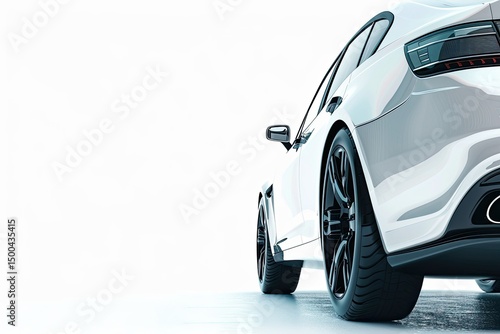 High Resolution Visual of a Car on a White Background Isolated