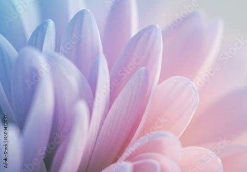Close-Up Photo Of Soft Petals In Pastel Colors Abstract Background Photo