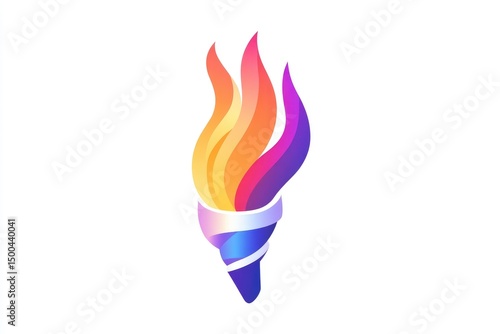 Colorful stylized torch graphic (1)