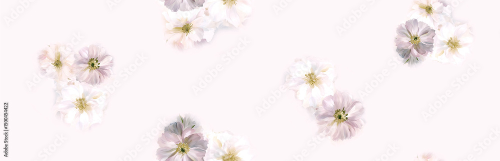 Fototapeta premium Creative Hand Drawn Floral and Scrollwork Pattern Illustrations