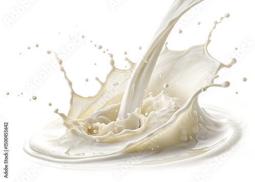 milk splash isolated on white background