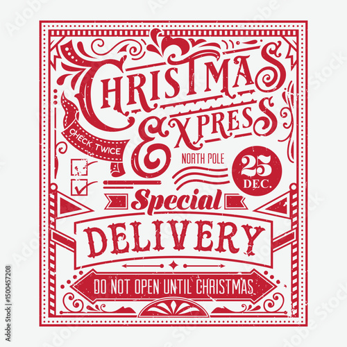 Christmas Express Special Delivery Banner Vector Art
