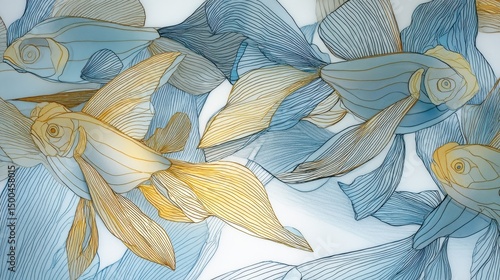 Danza di pesci: studio di colori tenui
