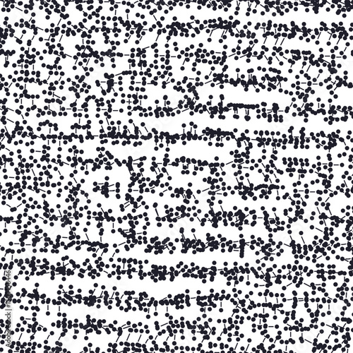 A dense texture with clusters of atoms or molecules.
