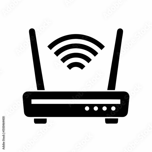 WiFi Router Icon Vector for Internet Services.
