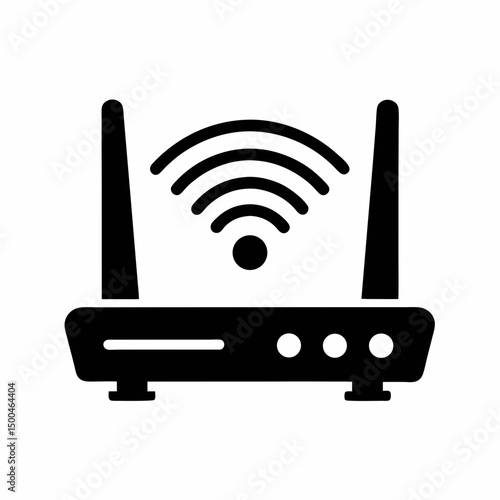 WiFi Router Icon Vector for Internet Services.
