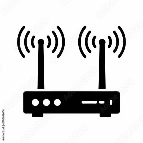 WiFi Router Icon Vector for Internet Services.