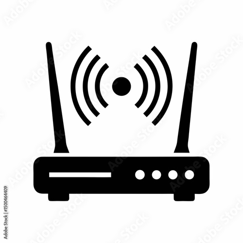 WiFi Router Icon Vector for Internet Services.