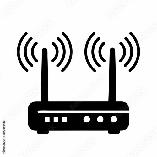 WiFi Router Icon Vector for Internet Services.