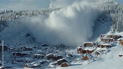 Avalanche Threatens Mountain Village: A Winter Disaster
