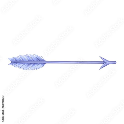 Contemporary Arrow with Minimalist Vector Lines Isolated on Transparent Background