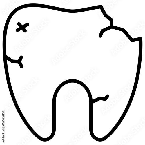 Broken Tooth Icon