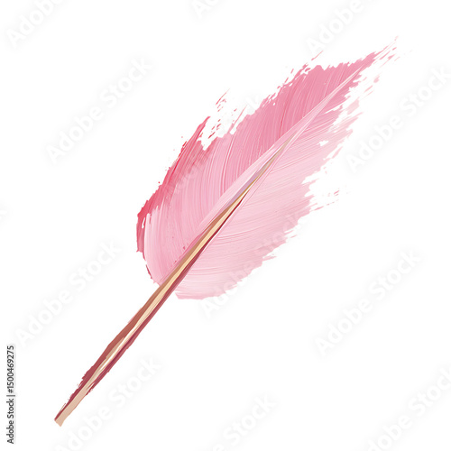 Artistic Arrow with Freeform Strokes in Delicate Bl Isolated on Transparent Background