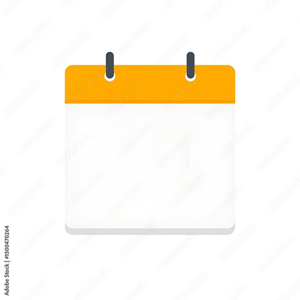 Modern Calendar with Orange Header Modern Calendar with Orange Header