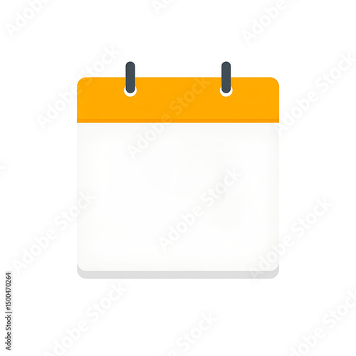 Modern Calendar with Orange Header