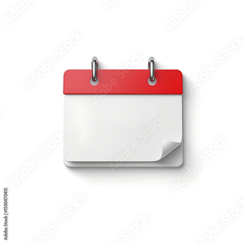 Red Header Flip Calendar