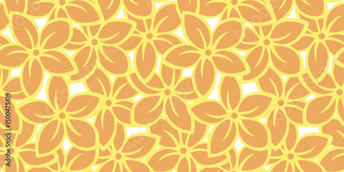 Wallpaper Mural Abstract plant leaf art seamless pattern with colorful freehand doodle collage. Organic leaves cartoon background, simple nature shapes in vintage pastel Torontodigital.ca