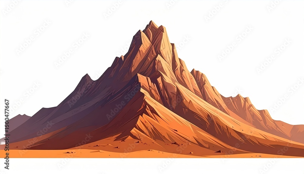 Naklejka premium Majestic Desert Mountain Peak.