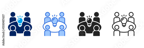 Brainstorming  Icon Set Different Style Collection 