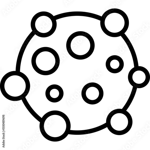cancer icon illustration design with outline