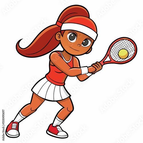 tennis player cartoon