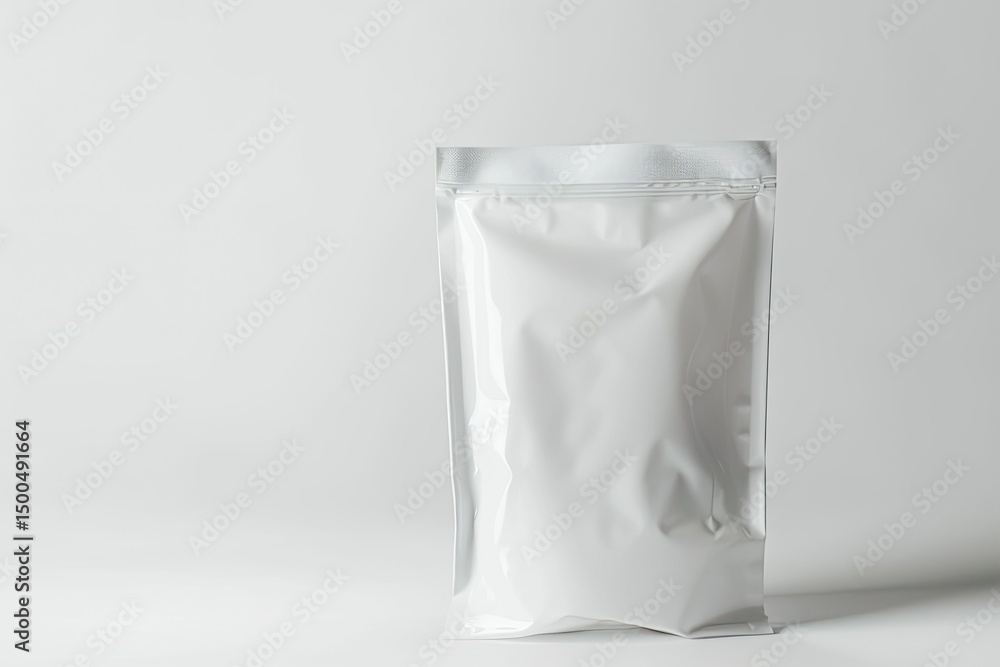 Pixel Perfect Picture of Image of White Airtight Bag on White Background Pixel Perfect Picture of Image of White Airtight Bag on White Background