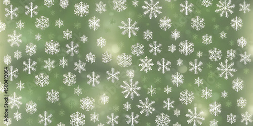 Wallpaper Mural Green Christmas Snowflake Background - Seamless Festive Holiday Pattern"

 Torontodigital.ca