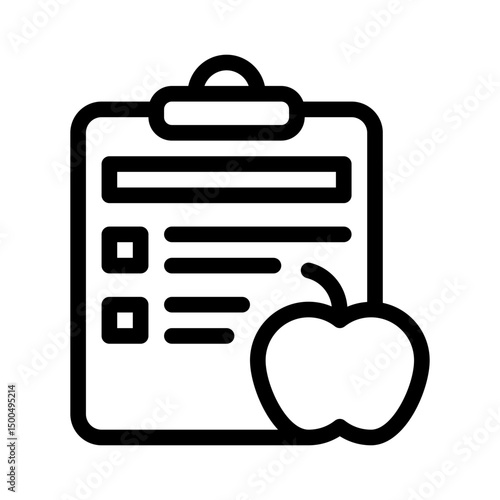 meal plan line icon
