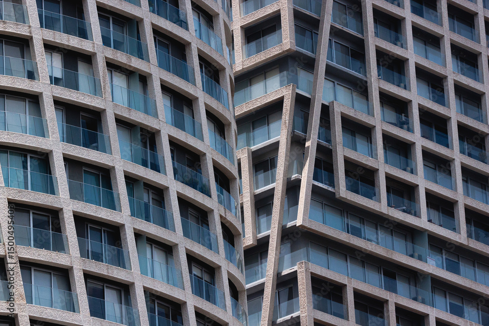 Fototapeta premium office building facade pattern