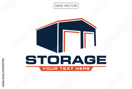  vector graphic of self storage company logo design