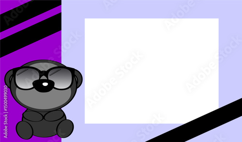 cute little baby gorilla background in vector art
