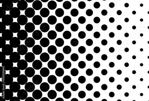 fun beautiful black and white shadow halftones retro pop art funky urban colorful comic book. Dotted halftone gradient texture. Vanishing polka dot background. Repeating dots gradation pattern backgro