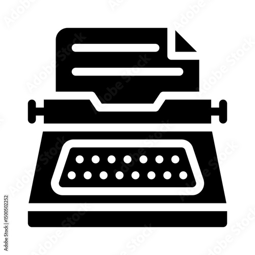journalism history glyph icon