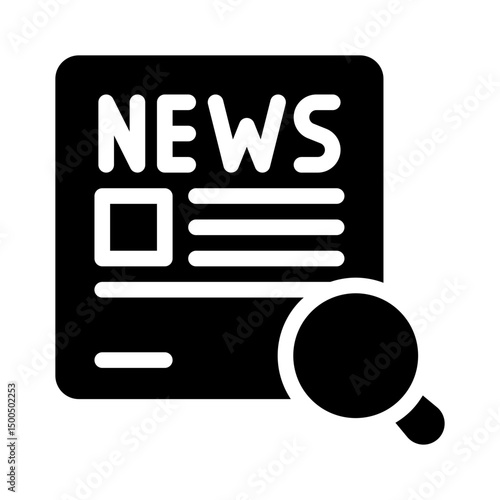 investigative journalism glyph icon