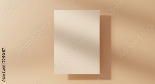 Blank paper sheet mockup with shadows
