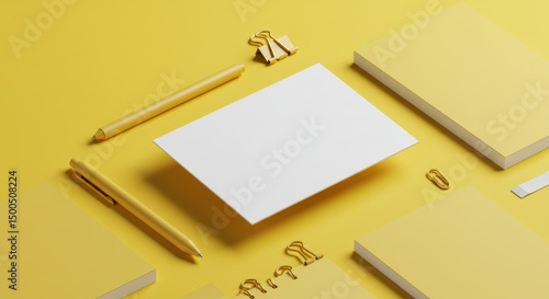 Wallpaper Mural Blank white card with stationery design mockup Torontodigital.ca