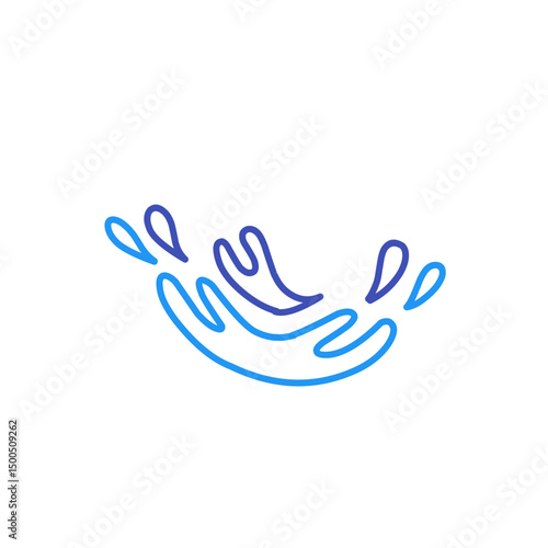 Wallpaper Mural water splash line art Torontodigital.ca