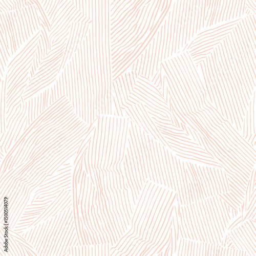 Vector seamless background. Allover texture print with striped fabric imitation with wrinkles, folds and creases. Linear seamless pattern, print for fabric, paper, wallpaper, package design