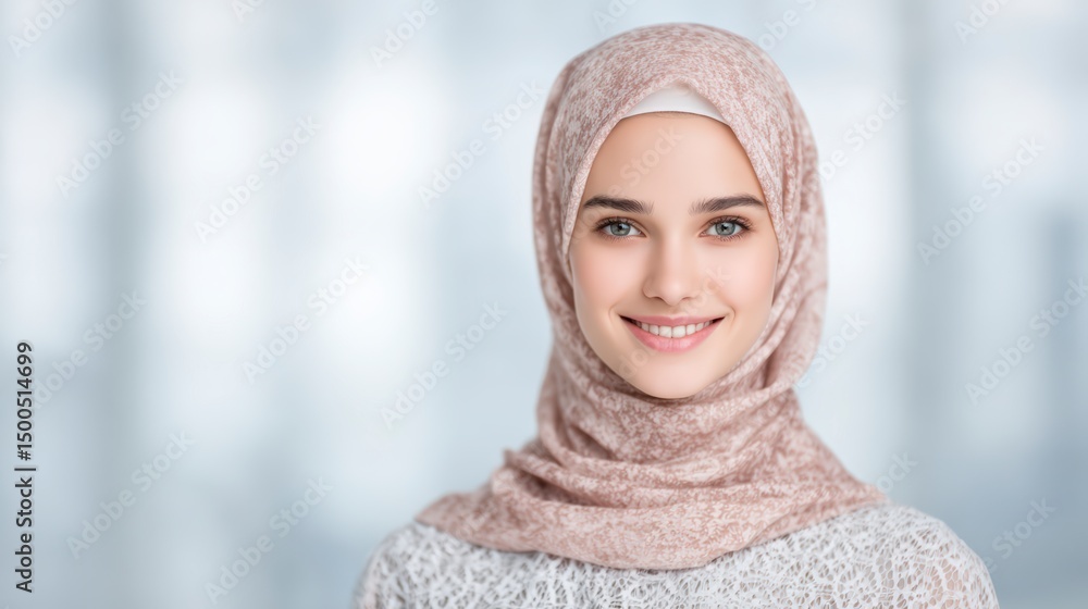 Smiling Muslim Woman in Hijab Portrait Headshot Diversity Inclusion Smiling Muslim Woman in Hijab Portrait Headshot Diversity Inclusion