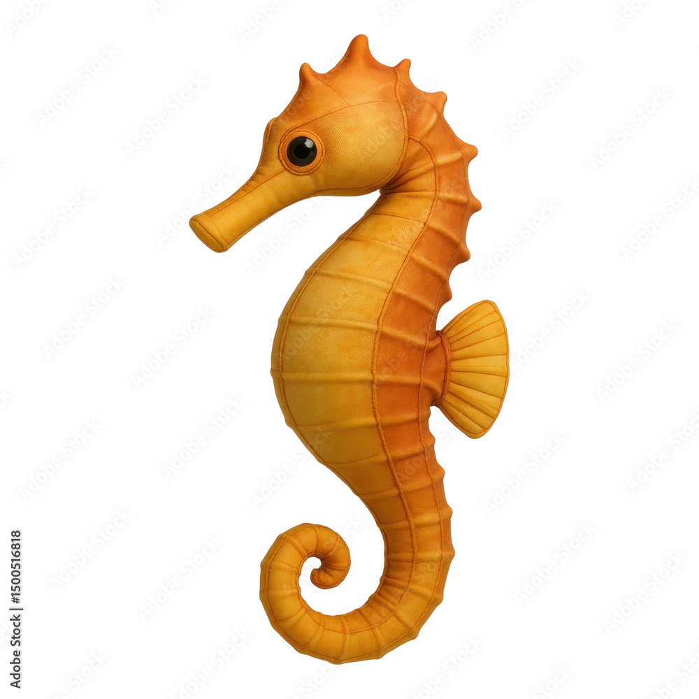 Fototapeta premium PNG Vibrant whimsical seahorse illustration