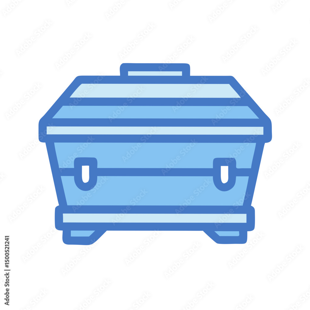 Casket with Handles Icon – Funeral and Burial Coffin Symbol Casket with Handles Icon – Funeral and Burial Coffin Symbol