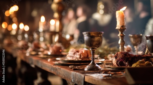Medieval Feast: A Royal Banquet Under Candlelight