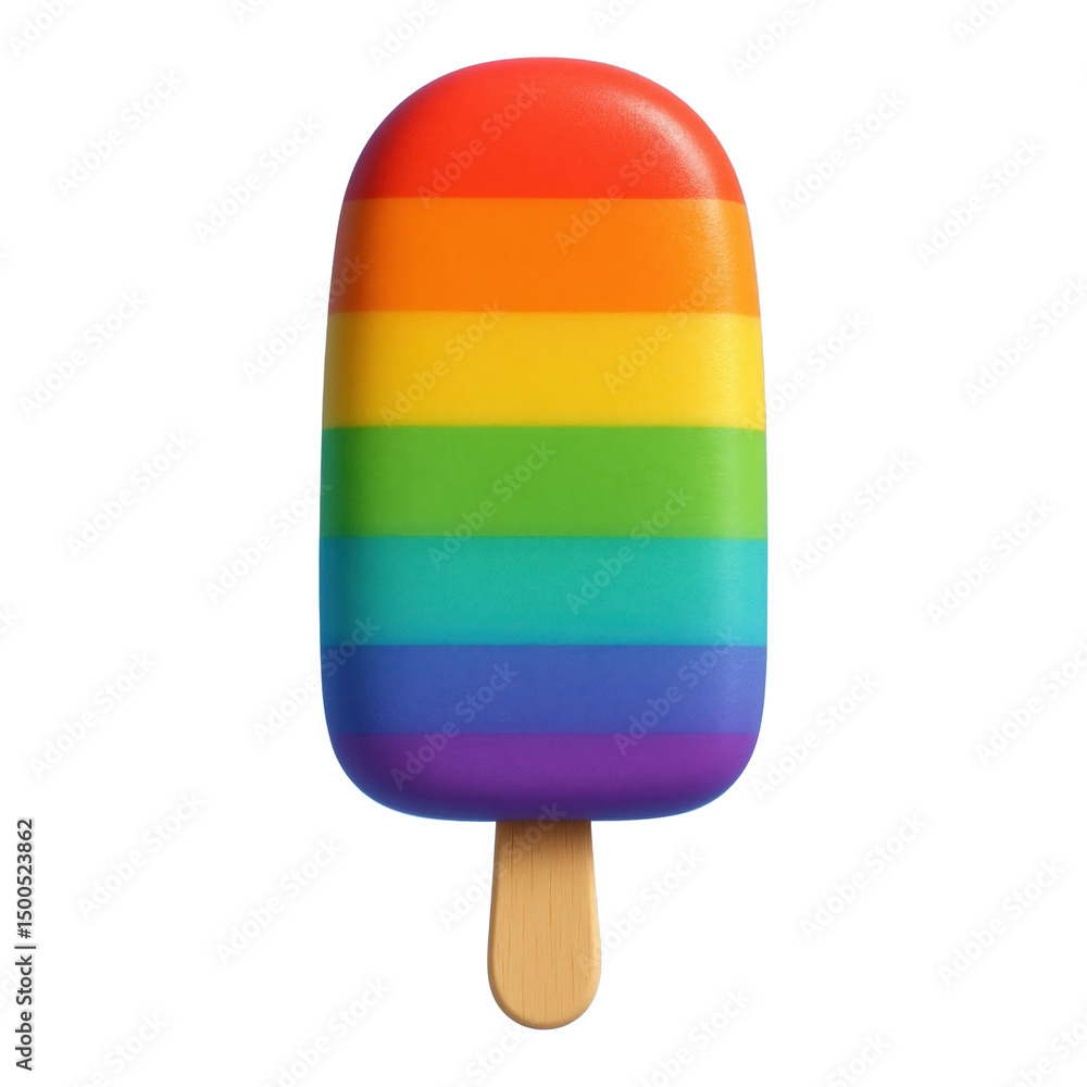 PNG Colorful rainbow popsicle illustration. PNG Colorful rainbow popsicle illustration.