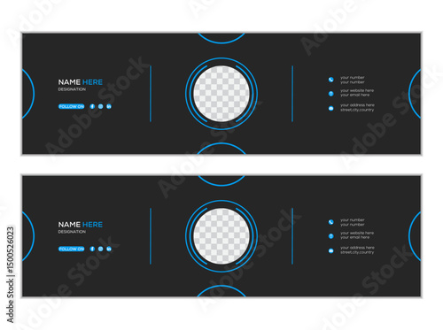 Modern and minimalist email signature design or email  template
